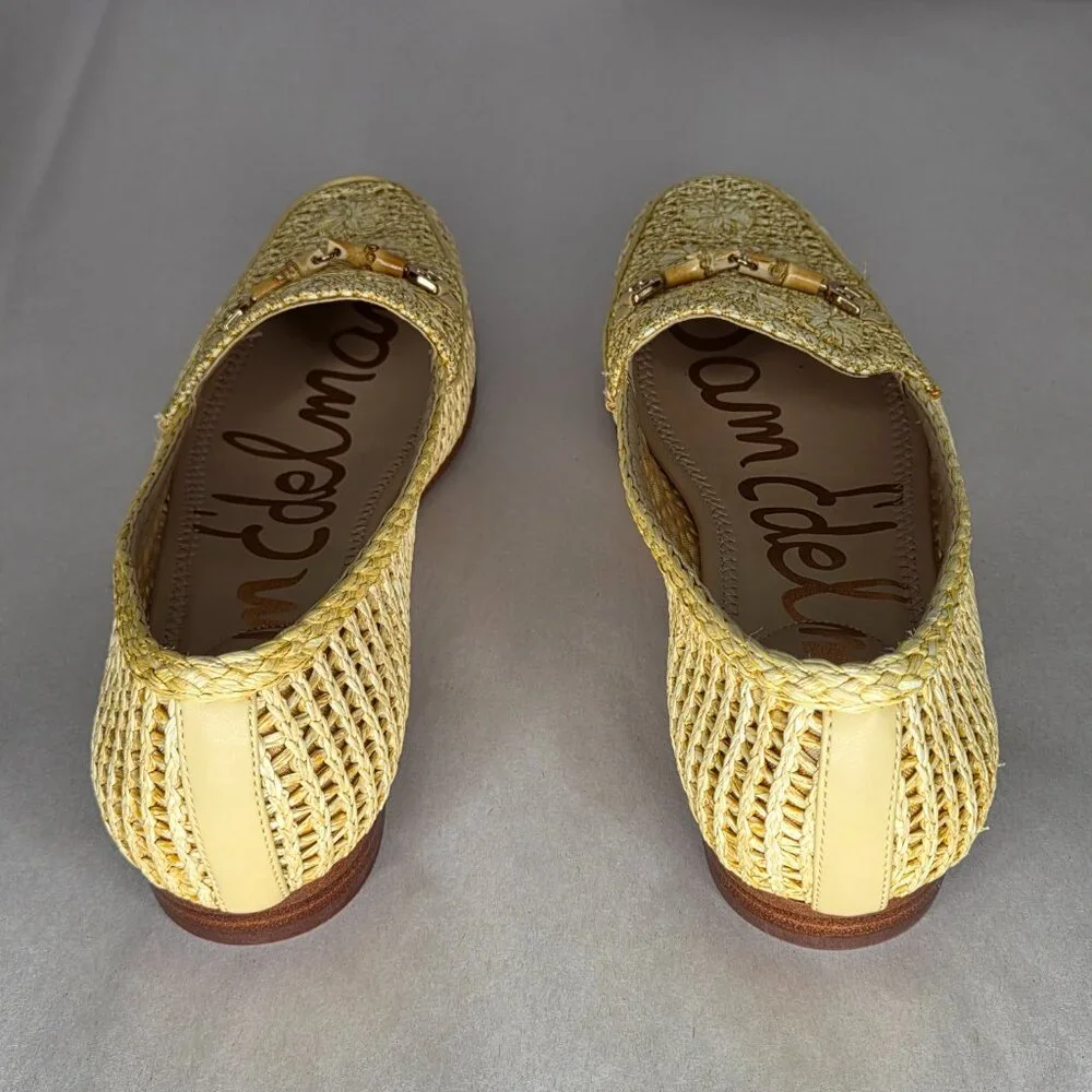 Sam Edelman Women's Lowell Natural Raffia Loafers Flats Size 9 - Picture 4 of 8